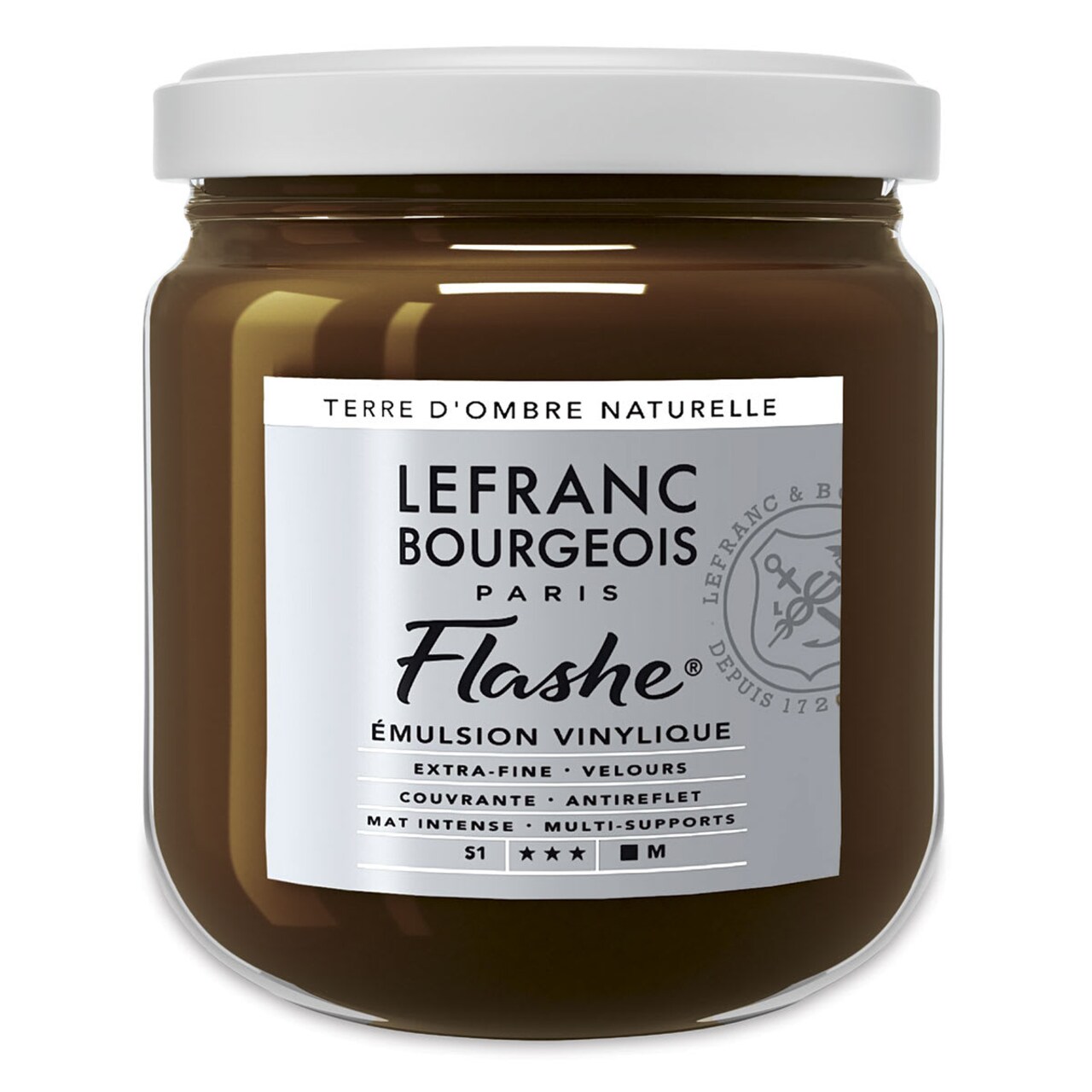 Lefranc & Bourgeois Flashe Vinyl Paint - Raw Umber, 400 ml jar